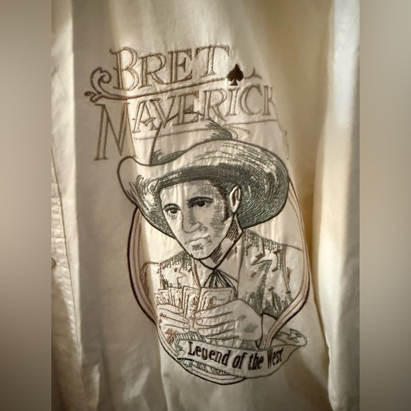 Warner Bros. Maverick Warner Bros Cream Western Graphic Shirt - Picture 3 of 11